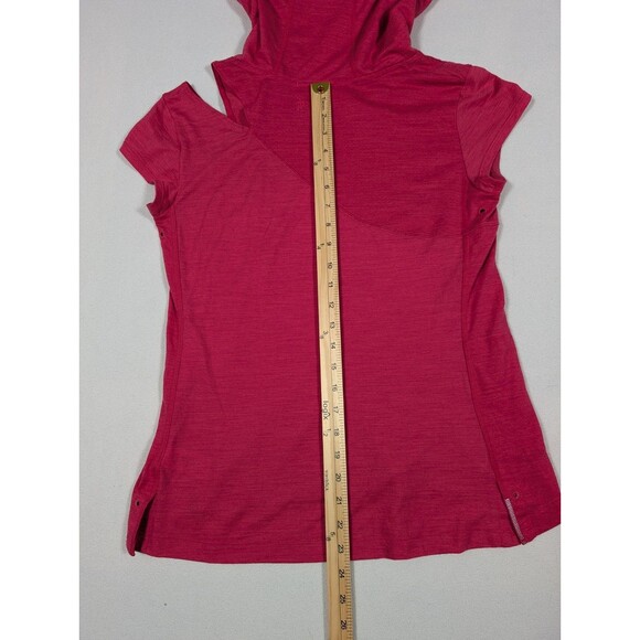 Smartwool Merino Wool Everyday Exploration Hooded Tee Shirt Size Small Pink - Picture 8 of 8